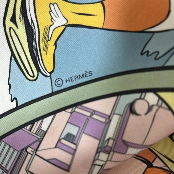 HERMES Maxi Twilly Cut Multicolor Scarf 492-071225 - Picture 3 of 6